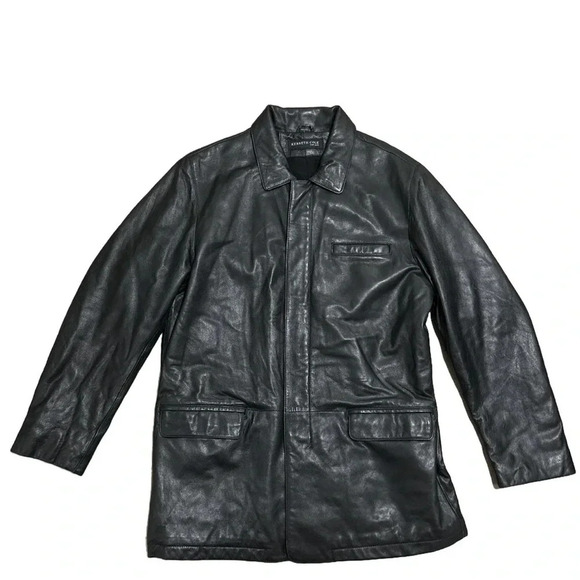 Kenneth Cole New York Men’s Leather Jacket. Large. - Picture 1 of 11